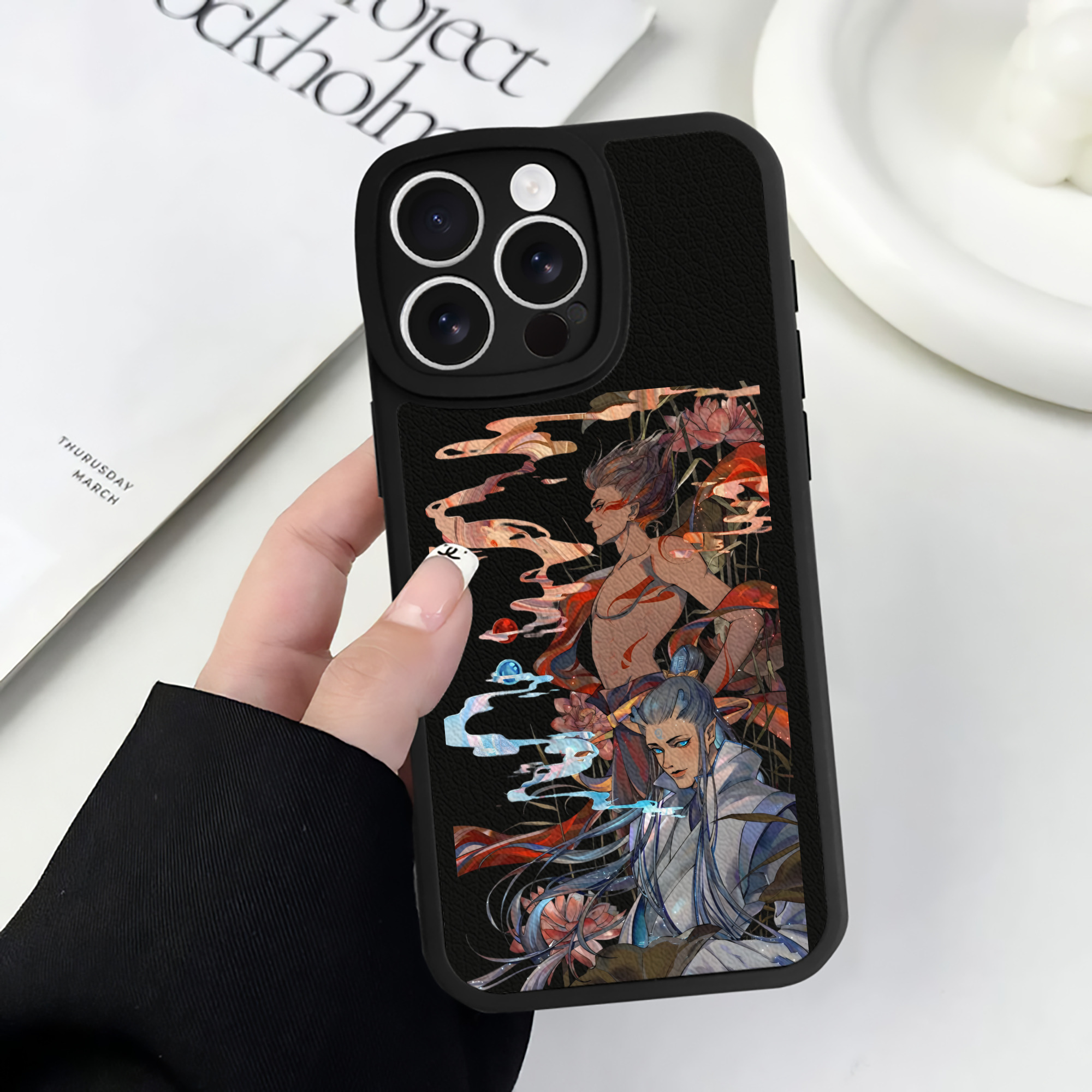 （画像用） Ne Zha 2 ナタ 魔童の大暴れ 【iPhone 16シリーズ対応】シリコンスマホケース（レザー調） 材質：シリコン
